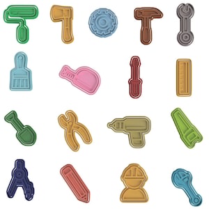 Tools Cookie Cutter Set - STL Digital Files Download
