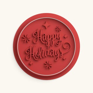 God jul stjärnor kakform och stämpel STL, kommersiell licens, julkakstämpel, 3D-utskriftsfil