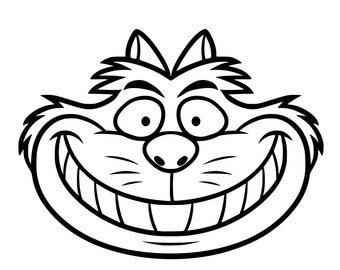 Cheshire Cat Head SVG file | Cricut | Cut file | PNG
