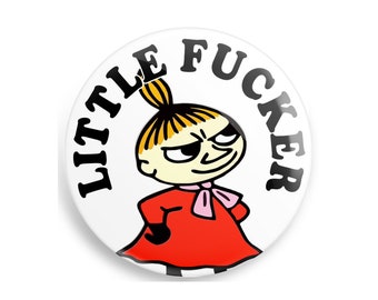 Naughty Little My de The Moomins Inspired 38mm 1.5" Button Pin Badge