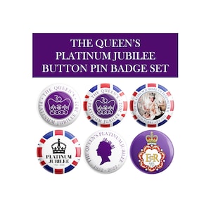 Queen's Platinum Jubilee - Queen Elizabeth II 1.5" Bestseller Button Pin Badge