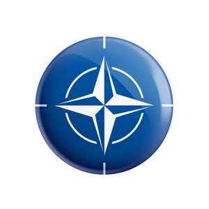 NATO Logo 38mm Novelty Bestseller Button Pin Badge image 1