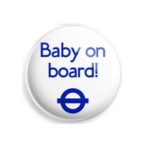 Baby on Board 38mm Brand New Button Pin Badge Small Novelty Retro Pin Badge. image 1