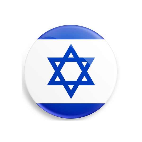 Flag of Israel- Israeli Flag 38mm Novelty Button Pin Badge