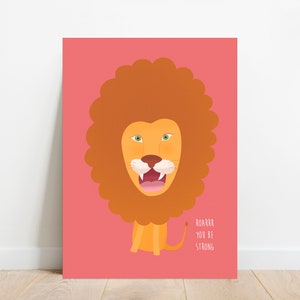 Roarr, sois fort ! Carte pour souhaiter du courage à quelqu'un