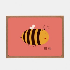 Bee mine -  Handgemaakte kaart met bij