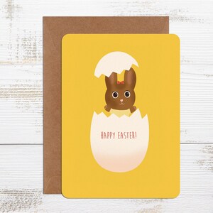 Buona Pasqua - Divertente biglietto di Pasqua con coniglio che salta fuori da un uovo