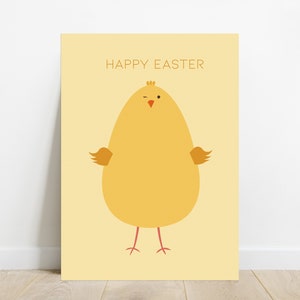 Joyeuses Pâques - Jolie carte de Pâques avec poussin