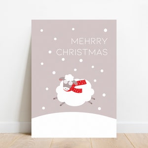Buon Natale - Cartolina di Natale con pecore