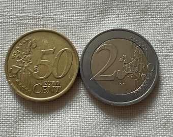 2002 -50 Euro Cent , 2000- Two Euro
