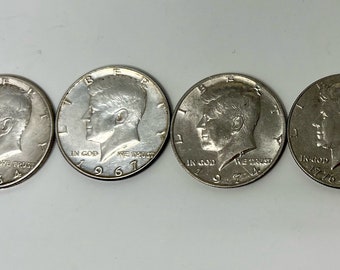 4 Kennedy Half Dollar 1964-1967-1974 and 1776-1976