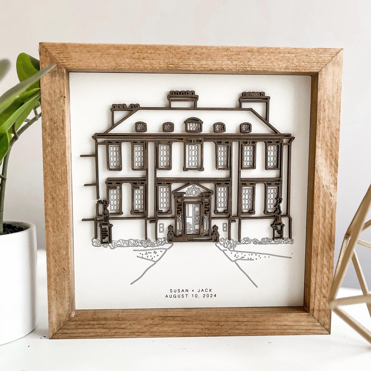 Building Line Art | Wedding Venue Line Art | Custom Wedding Gift Custom Building Art Anniversary Gift Gift for Newlyweds