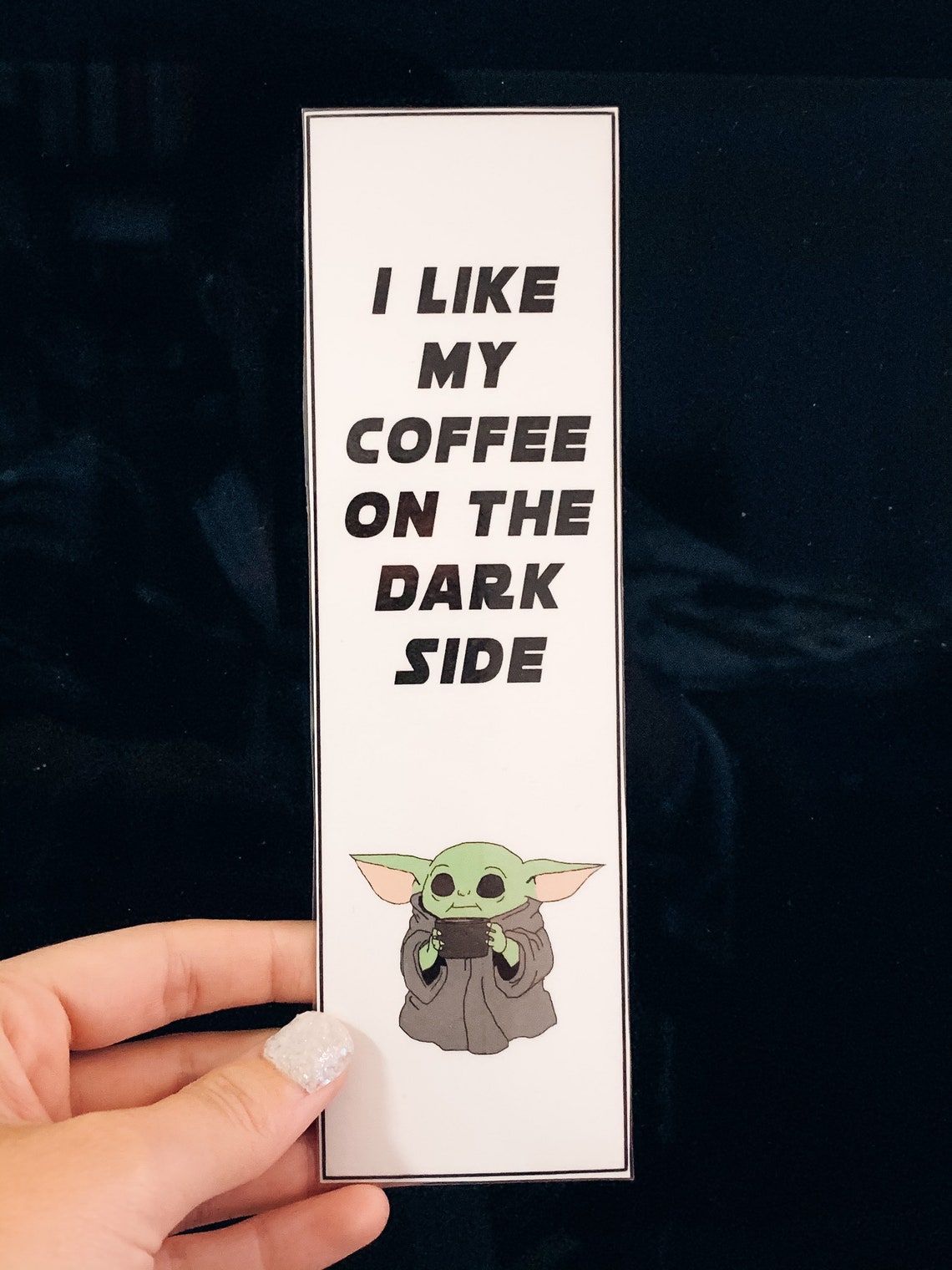 Baby Yoda Coffee Bookmark Etsy