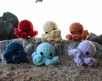 Mini Octopus | Crocheted Octopus Keychain | Stress Relief Toy |