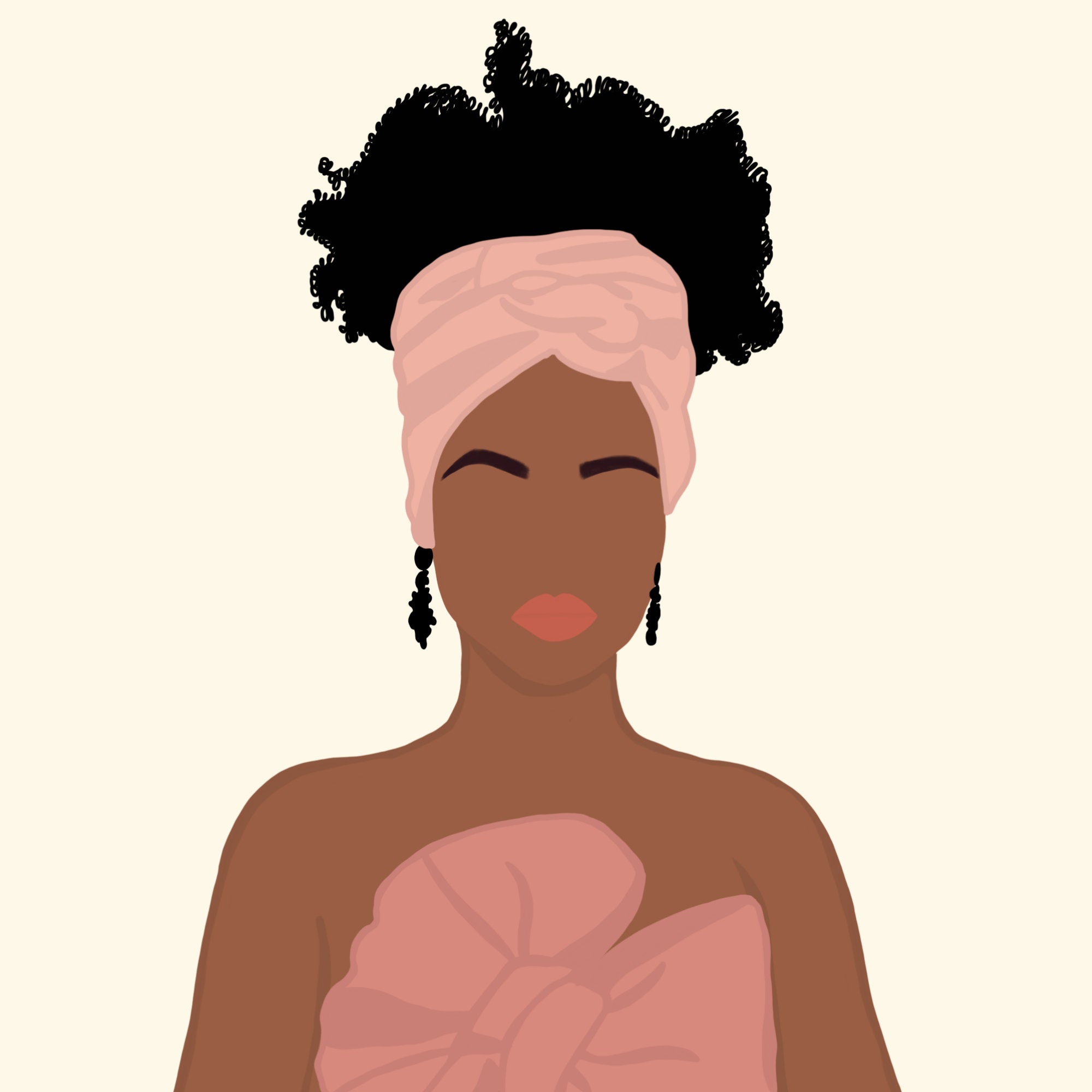 Abstract Black Women Clipart Black Girl Magic Black Female | Etsy