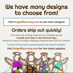 Teacher Ornament Wood, Homeschool Mom Mothers Day Gift for Mother in Law, Preschool Teacher Mom Gift From Daughter, Angel Wings Suncatcher image 12