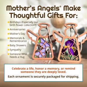 Teacher Ornament Wood, Homeschool Mom Mothers Day Gift for Mother in Law, Preschool Teacher Mom Gift From Daughter, Angel Wings Suncatcher image 10