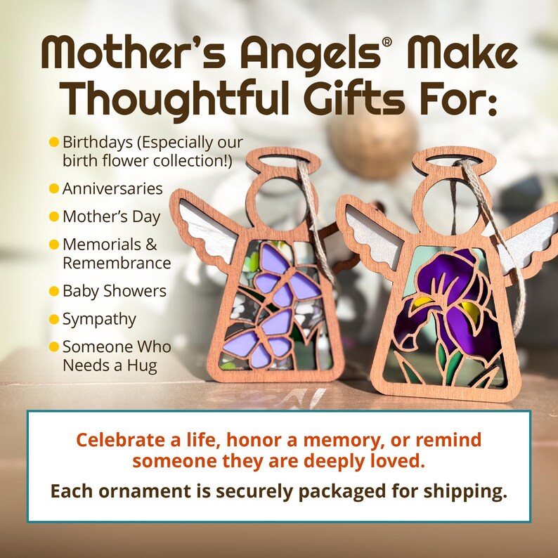 Teacher Ornament Wood, Homeschool Mom Mothers Day Gift for Mother in Law, Preschool Teacher Mom Gift From Daughter, Angel Wings Suncatcher image 10