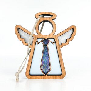 Memorial Angel Suncatcher, Angel Ornament for Mom, Mothers Day Gift from Daughter, In Memory of Dad Ornament, Fathers Day Gift for Mom, Tie