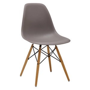 Dining Chairs Retro Wooden Legs Office Kitchen Lounge Chair Retro Eiffel Dining Chair Office Kitchen Lounge Chair Plastic Seat Wooden Legs image 9