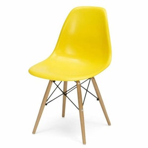 Dining Chairs Retro Wooden Legs Office Kitchen Lounge Chair Retro Eiffel Dining Chair Office Kitchen Lounge Chair Plastic Seat Wooden Legs image 6