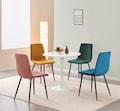 MOF Set of 1/4 Mixed Colour Velvet Chairs for Dining Room Kitchen Chair Stripe Pattern ( 6 colours available)  In Stock Now !