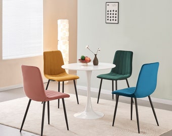 MOF Set of 4 Mixed Colour Chairs Stripe Pattern ( 6 colours available)  In Stock Now !