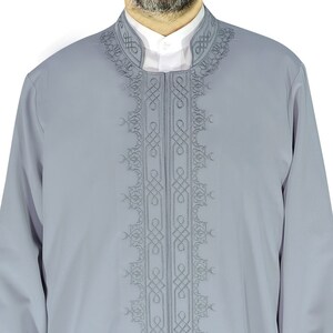 Imam Jubbah - Islamic Mens Wear - Muslim Long Kurta - Galabiyya - Jubbah For Men - Prayer Robe - Islamic Mens Jubbah - C039