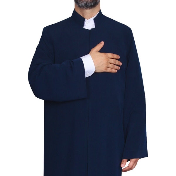 Islamic Mens Wear - Muslim Long Kurta - Jubbah For Men - Prayer Robe - Islamic Mens Jubbah -  BlueJubbah - C069