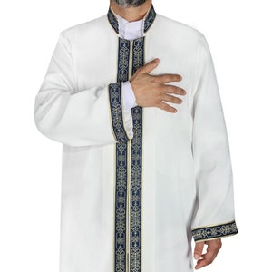 Islamic Mens Wear - Muslim Long Kurta - Galabiyya - Jubbah For Men - Prayer Robe - Islamic Mens Jubbah - Cubbe - Imam Jubbah - C077