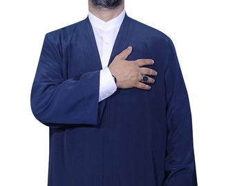 Buhara Cubbe Navy Blue - C009 - Islamic Mens Jubbah - Muslim Long Kurta - Jubbah For Men