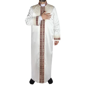 Muslim Gifts For Men - Imam Jubbah - Islamic Mens Wear - Muslim Long Kurta - Jubbah For Men - Prayer Robe - Islamic Mens Jubbah - C028