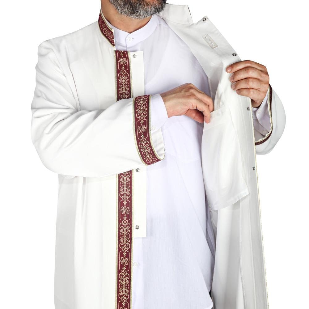 Islamic Mens Wear - Muslim Long Kurta - Galabiyya - Jubbah For Men - Prayer Robe - Islamic Mens Jubbah - Cubbe - Imam Jubbah - C076