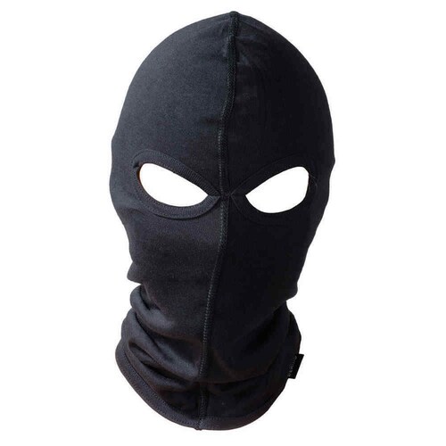 3 Hole or 2 Hole Ski Mask Knitted Black Balaclava Snood Etsy