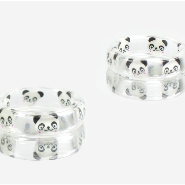 Baby Panda Resin Ring | Panda Ring | Panda-themed Jewelry | Panda Jewelry | Animal Ring | Gift for Him and Her