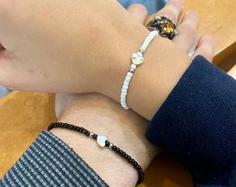 2 Matching bracelets for couple, love sign gift, Meaning bracelets, Simple bracelets for couple, Love couple bracelets, Valentines day gift