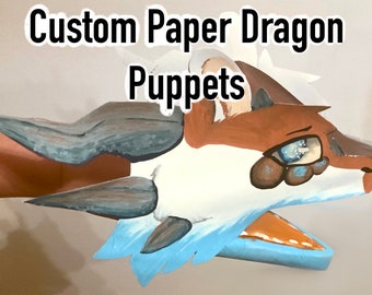 Custom Paper dragon puppets