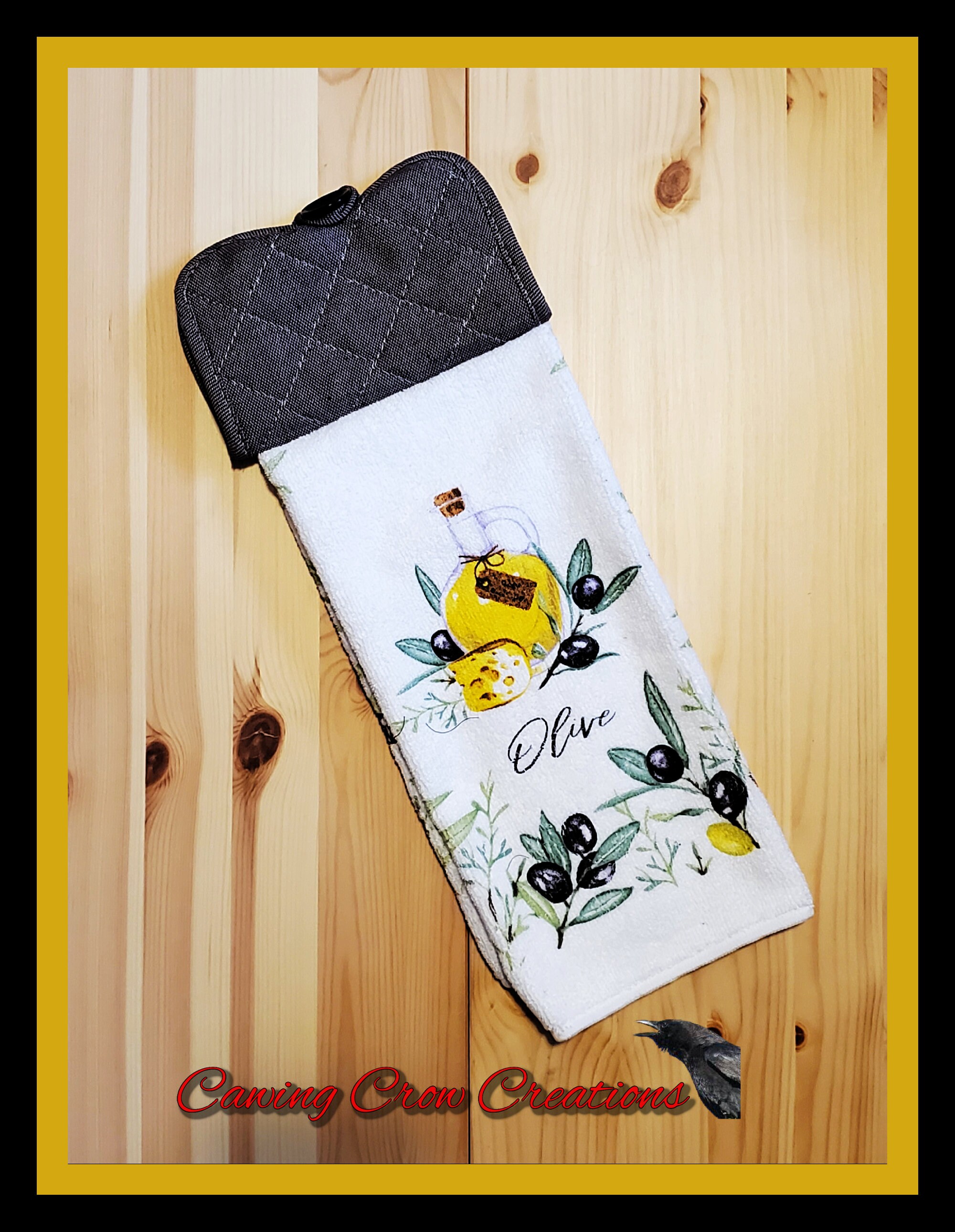 Dish Towel Olive Etsy