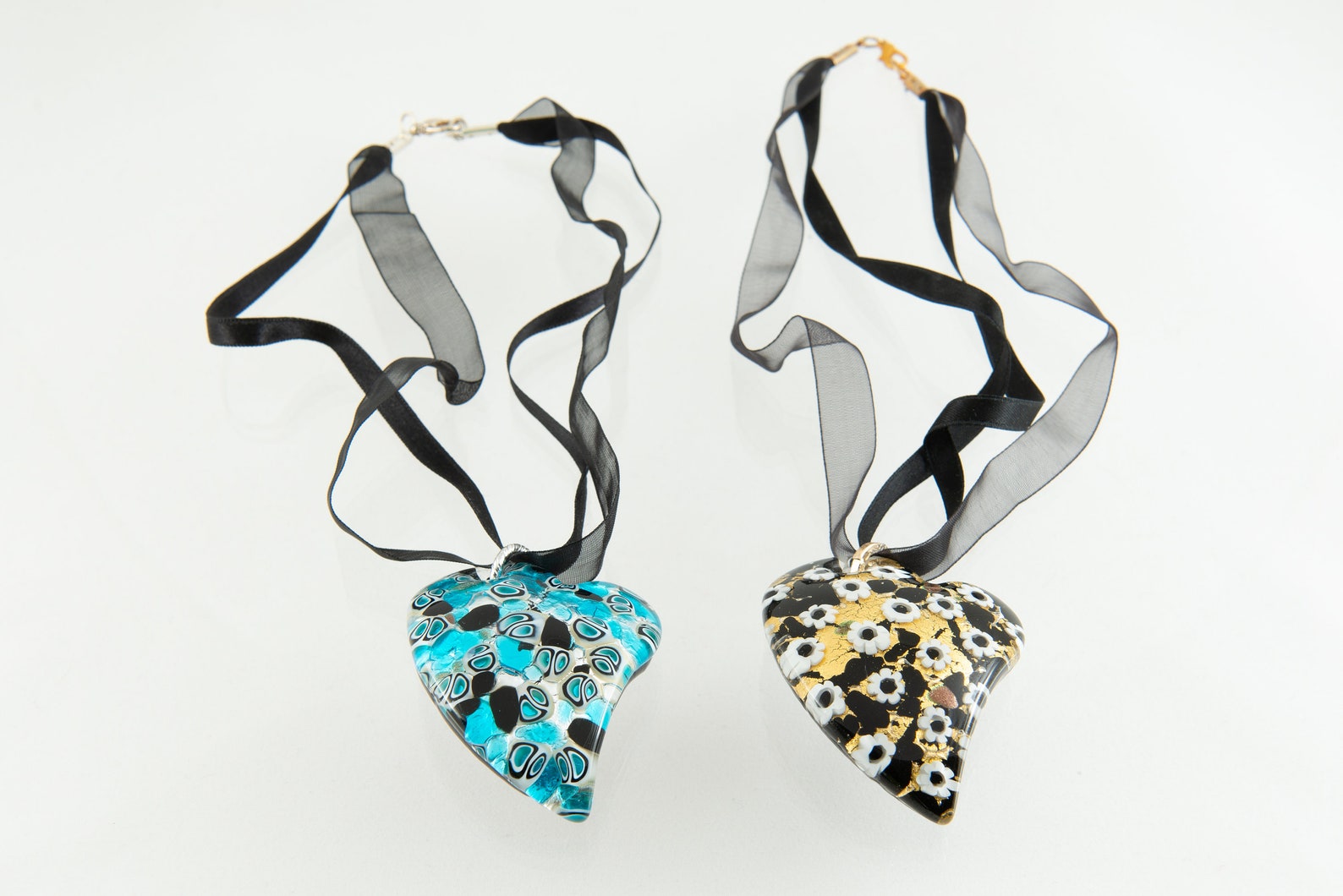 Pendentif Collier Verre De Murano - Pièce Unique - Neuf Avec Étiquettes - Fait Main Italie