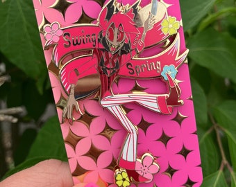 Swing into Spring Alastor Hazbin Hotel  Hard Enamel Pin