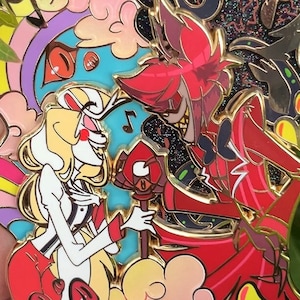 Vox Chibi Hazbin Hotel Hard Gold Enamel Pin - Etsy