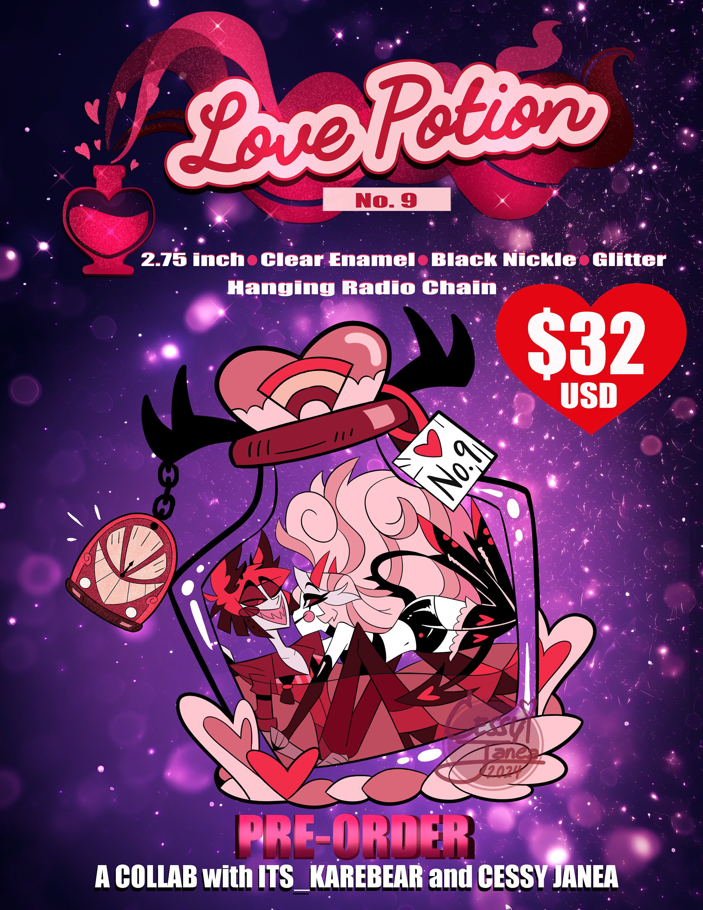 ラブポーション No.9 キャラスター ハズビン ホテル エナメルピン 再