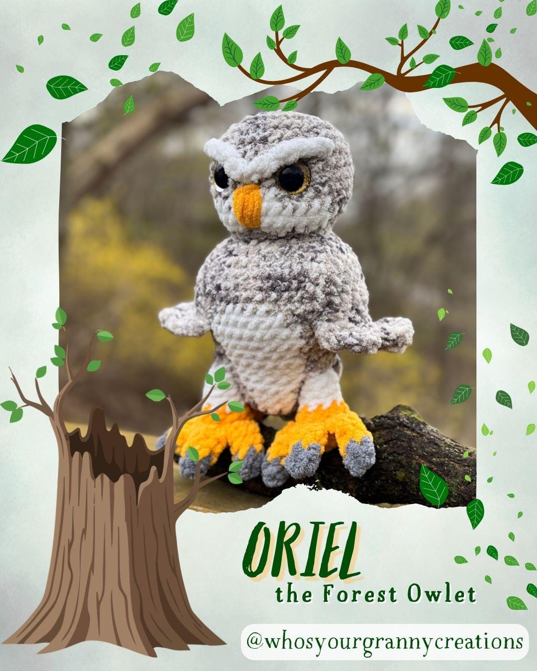 Oriel the Forest Owlet Pattern