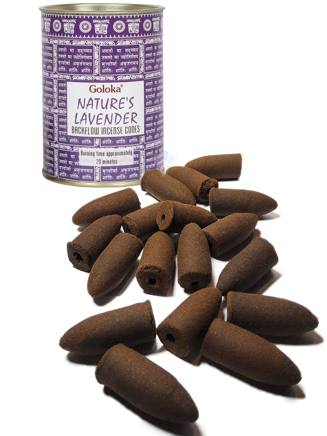Nature's Lavender 24 Backflow Incense Cones Goloka Etsy New Zealand