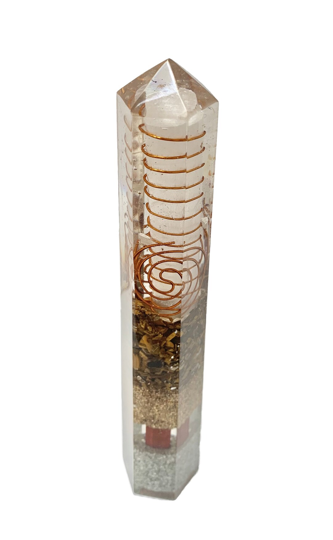 Tigers Eye Orgonite Obelisk Generator - Etsy