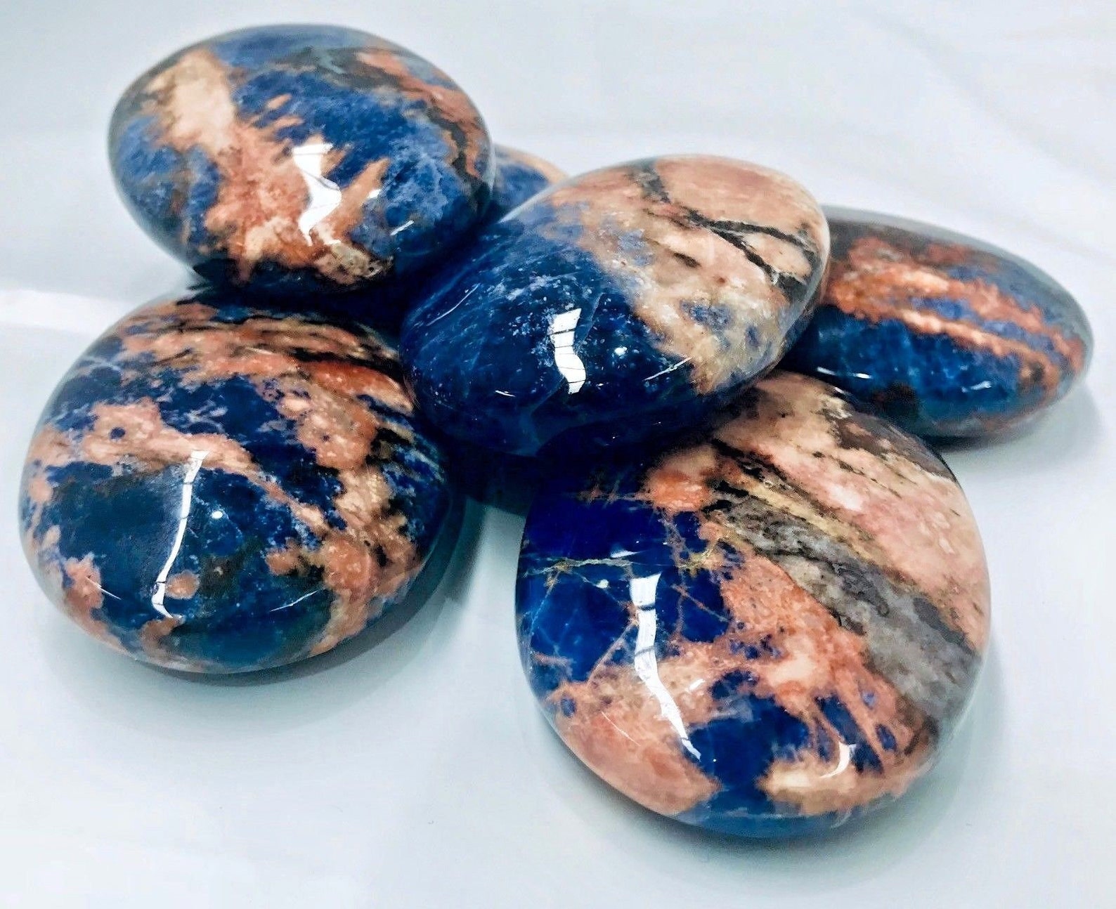 Sunset Sodalite Polished Palmstone Soapstone Crystal Etsy