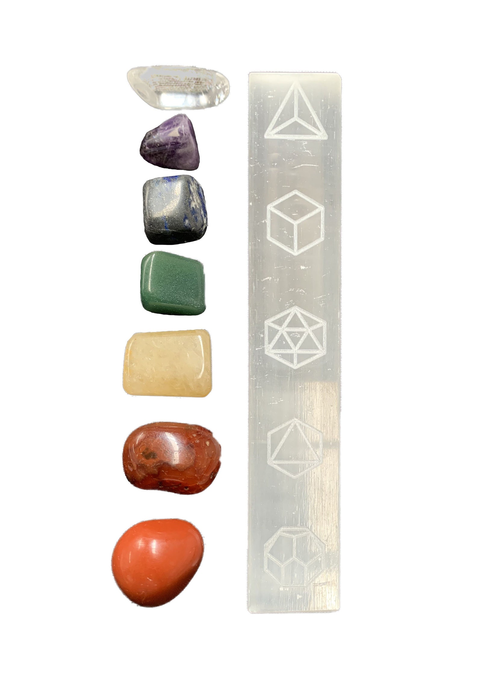 Platonic Solids Selenite Crystal Charging Plate Set | Etsy