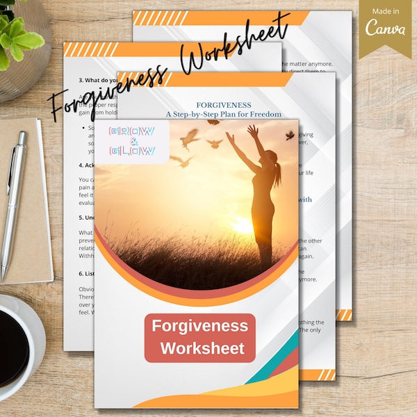 Coaches' Worksheet on Forgiveness, Career Coaching Worksheets, Self Awareness Workbook, Dream Job Guide, Instant Digital Download