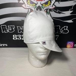 Classic White  / Deep Crown Welding Cap / Reversible / Pipeliner / 100% Cotton
