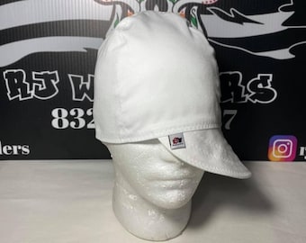Classic White  / Deep Crown Welding Cap / Reversible / Pipeliner / 100% Cotton
